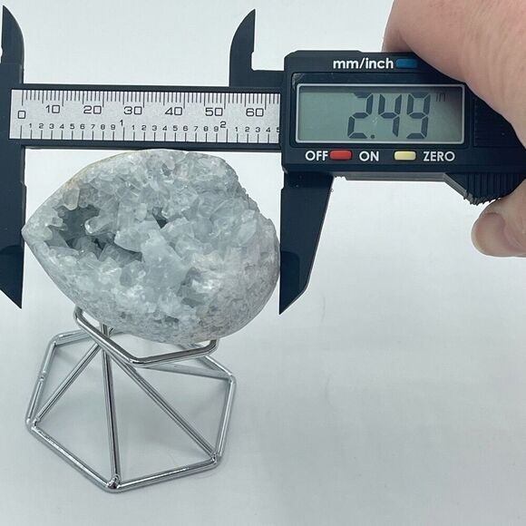 Celestine egg crystal carving stone points light blue 2.5” - Picture 5 of 11